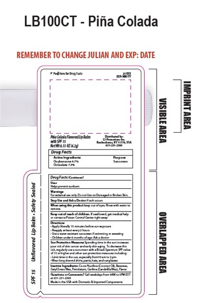 LB100CT Pina Colada Label - LB100CT Pina Colada Label